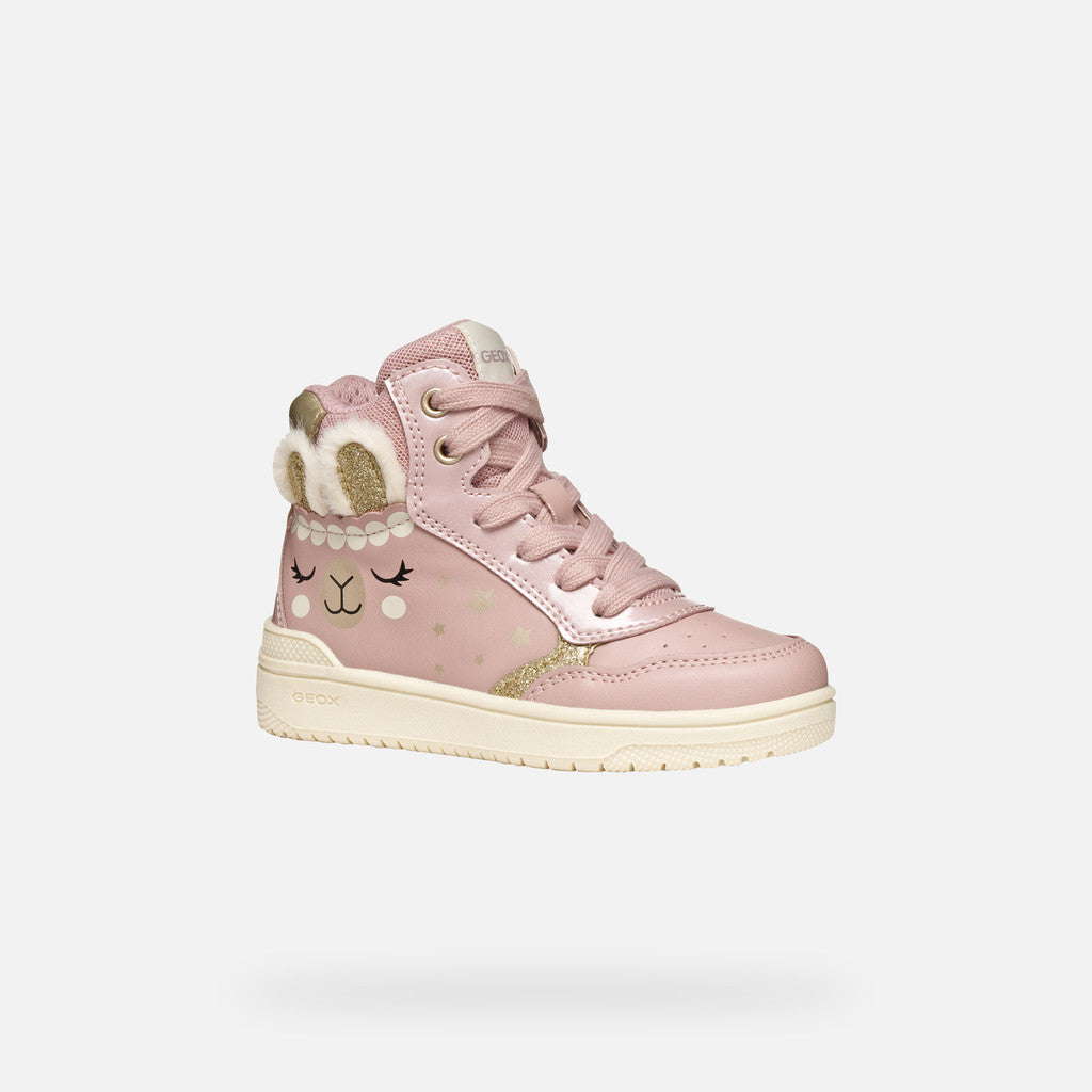Geox Respira pantofi fete sport sneakers Washiba 28-33 Lama Old Rose/Platinum