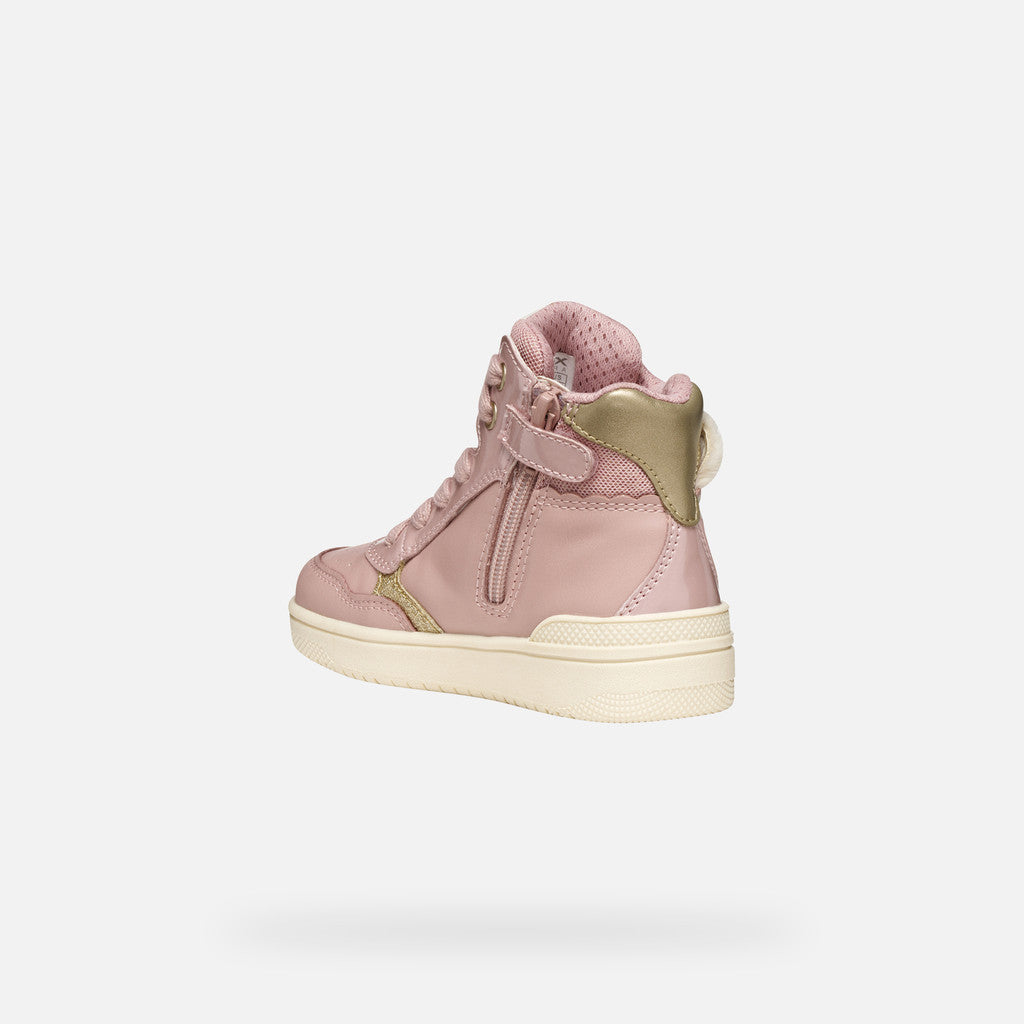 Geox Respira pantofi fete sport sneakers Washiba 28-33 Lama Old Rose/Platinum