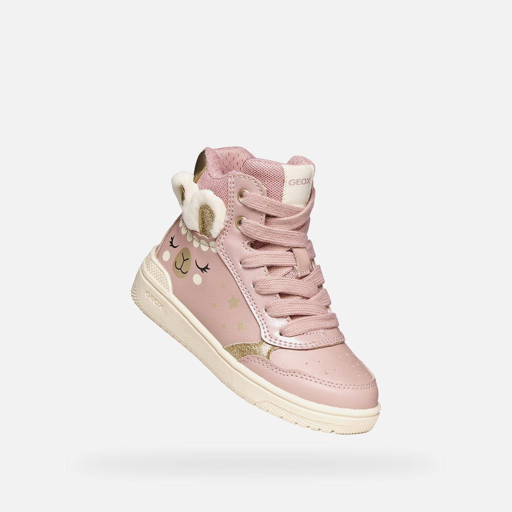 Geox Respira pantofi fete sport sneakers Washiba 28-33 Lama Old Rose/Platinum