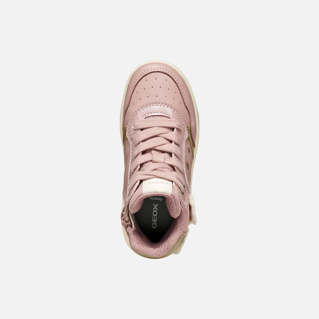 Geox Respira pantofi fete sport sneakers Washiba 28-33 Lama Old Rose/Platinum