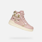 Geox Respira pantofi fete sport sneakers Washiba 28-33 Lama Old Rose/Platinum