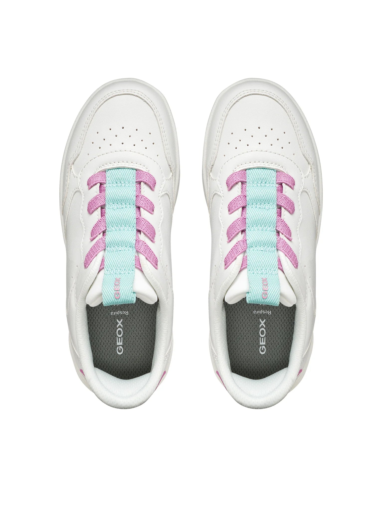 Geox Respira pantofi sport fete FASTin (slip-on)  28-37 White/Dark Pink