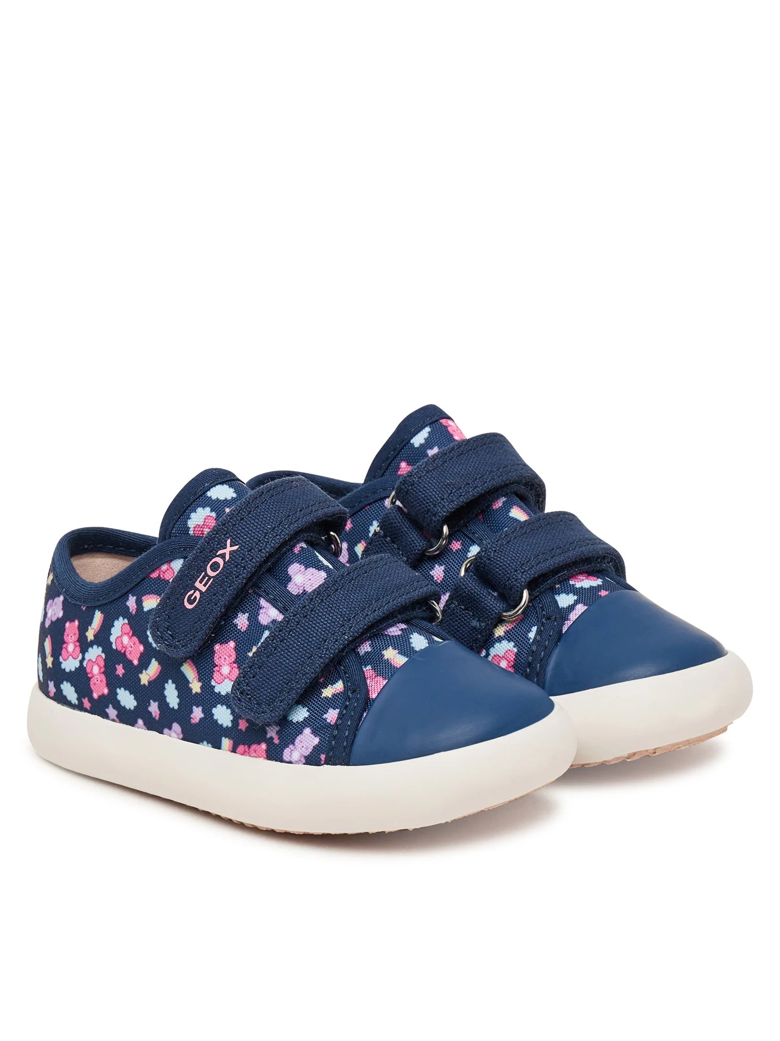 Geox Respira tenisi fete Gisli 22-27 Avio/Multicolor cu floricele