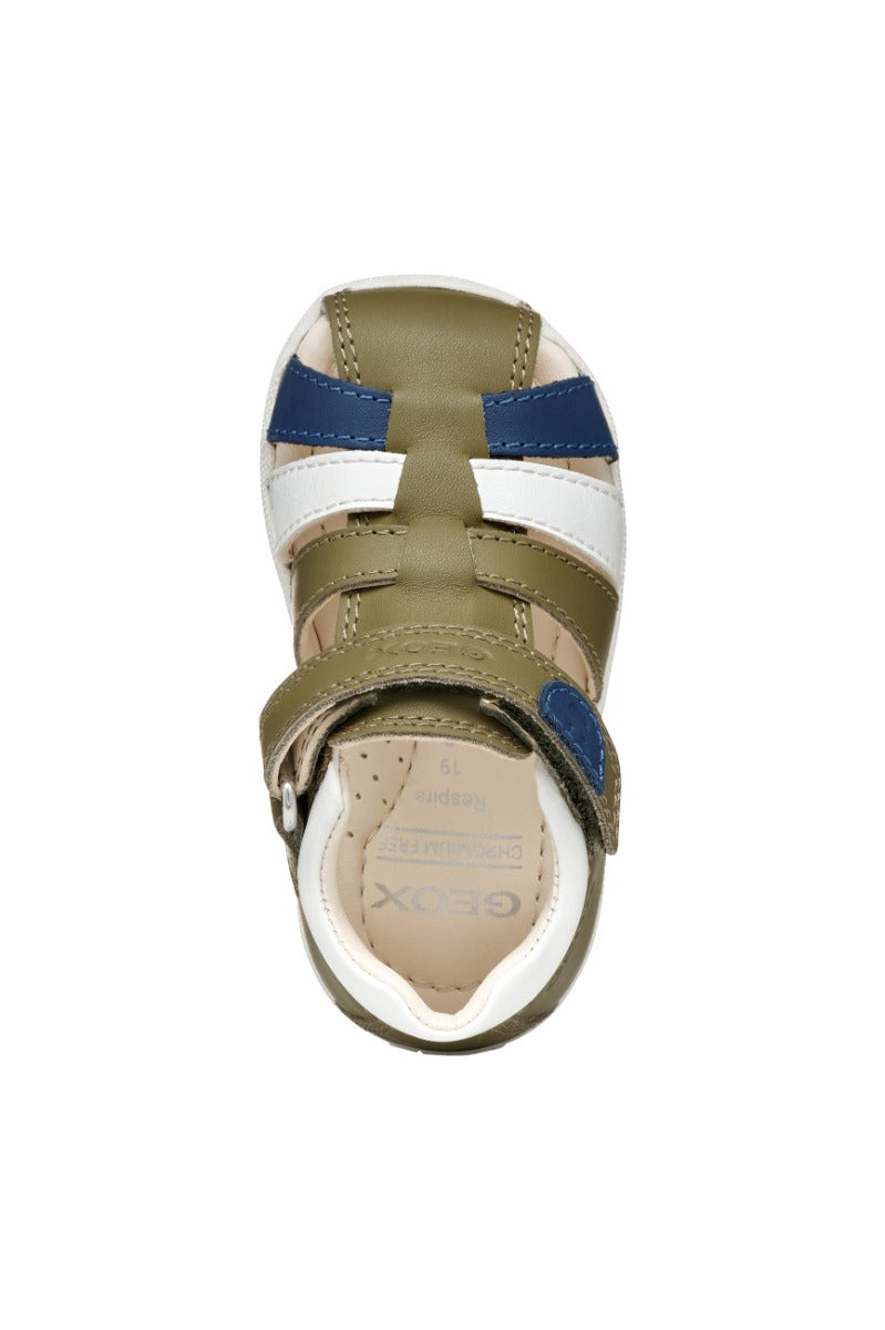 Geox sandale baieti 18-26 Macchia Pistachio/White