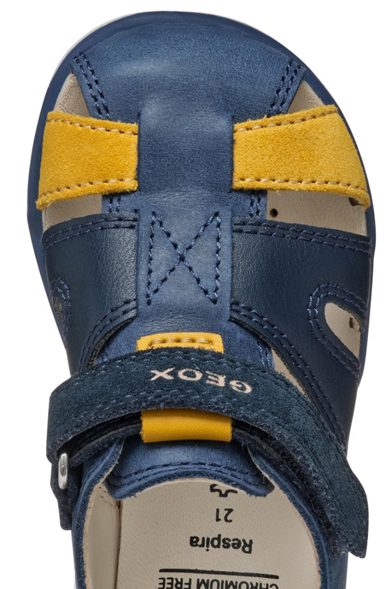 Geox sandale baieti 20-23 Delhi Dark Navy/Dark Yellow