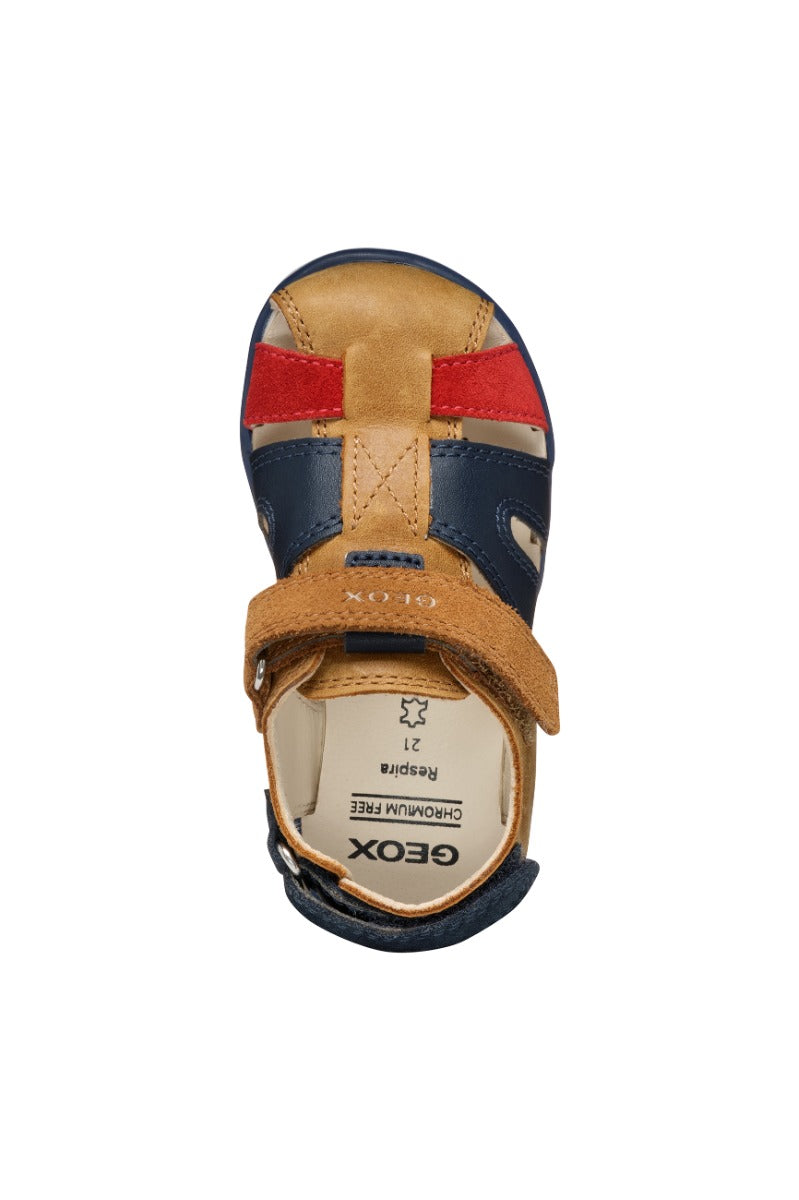 Geox sandale baieti 20-23 Delhi Whisky/Red