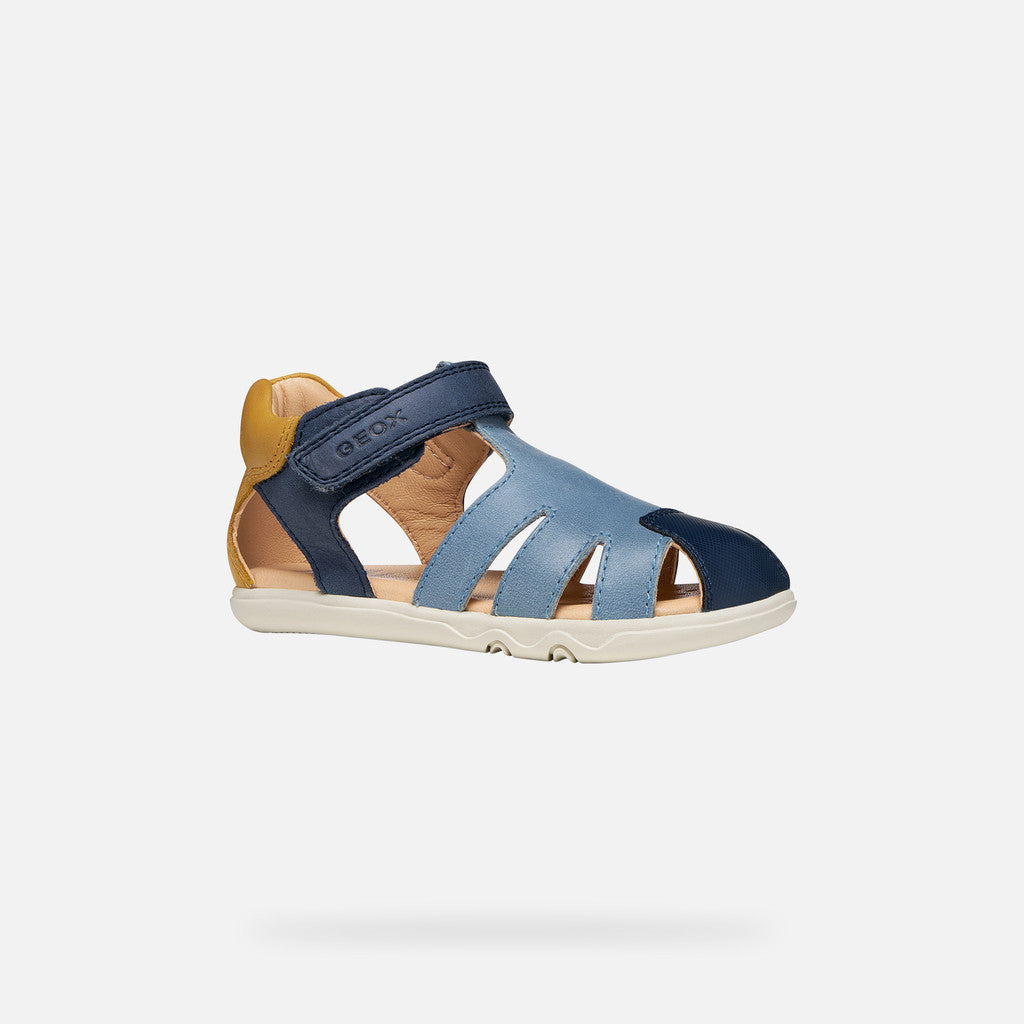 Geox sandale baieti Barefoot Steppieup Baby 20-27 Navy/Ochreyellow