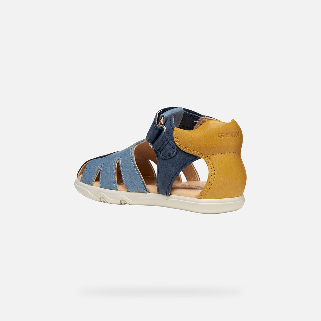 Geox sandale baieti Barefoot Steppieup Baby 20-27 Navy/Ochreyellow