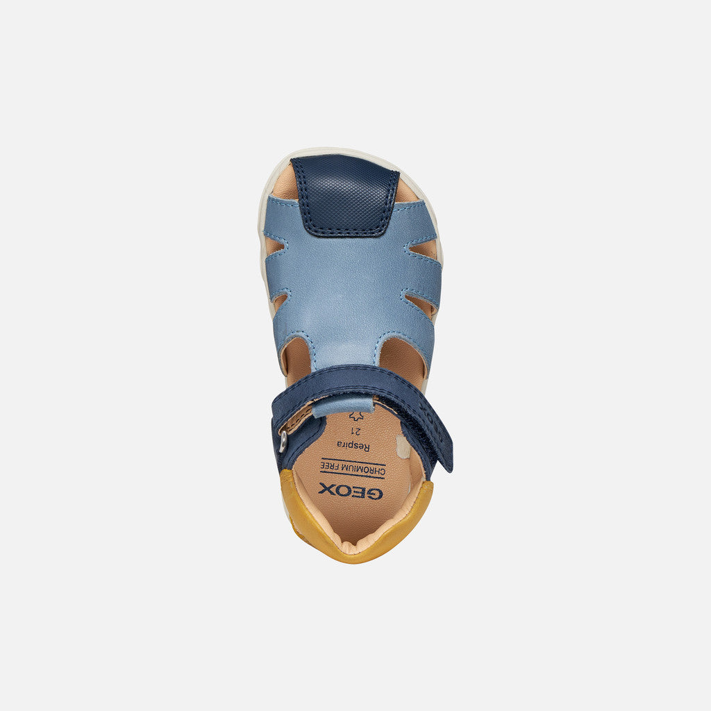 Geox sandale baieti Barefoot Steppieup Baby 20-27 Navy/Ochreyellow