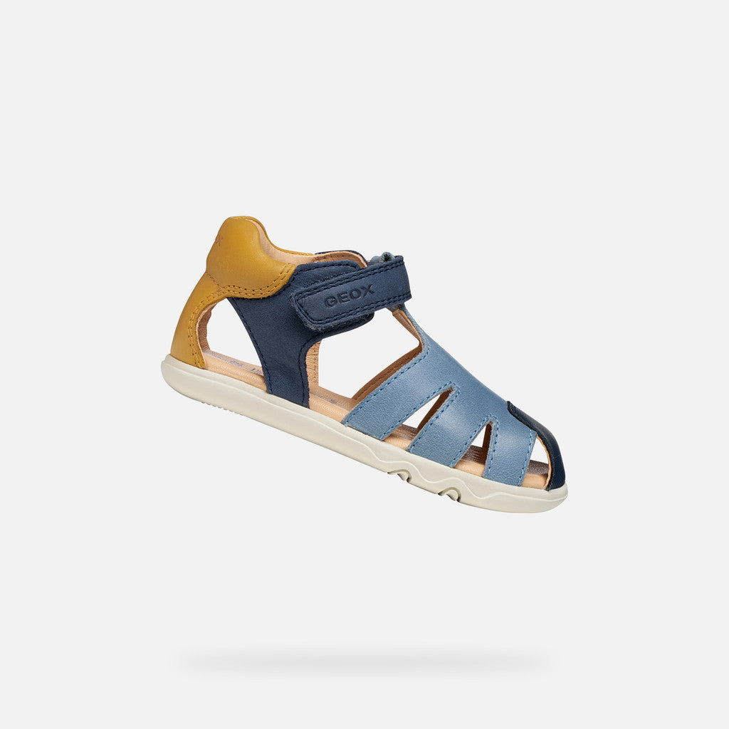 Geox sandale baieti Barefoot Steppieup Baby 20-27 Navy/Ochreyellow