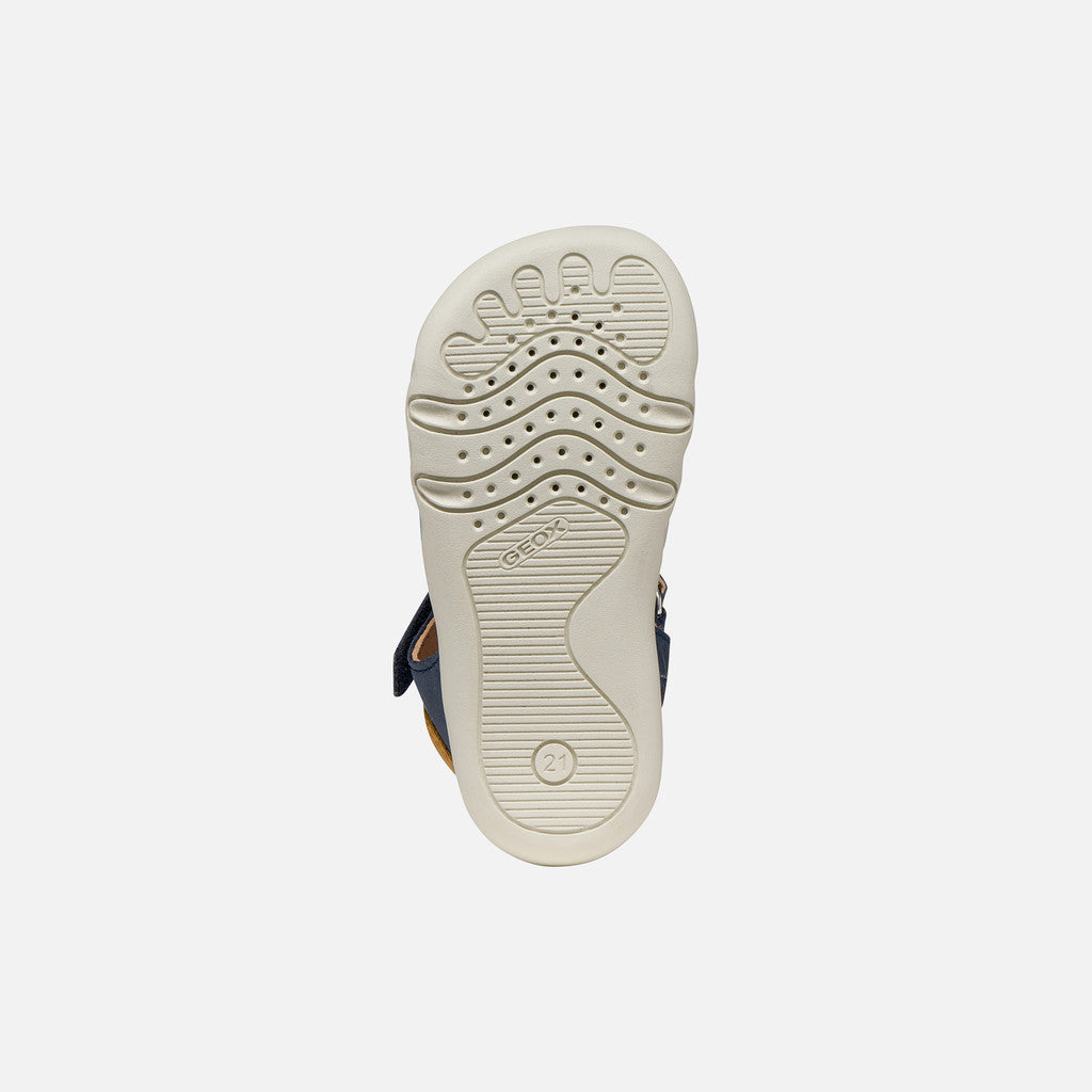 Geox sandale baieti Barefoot Steppieup Baby 20-27 Navy/Ochreyellow
