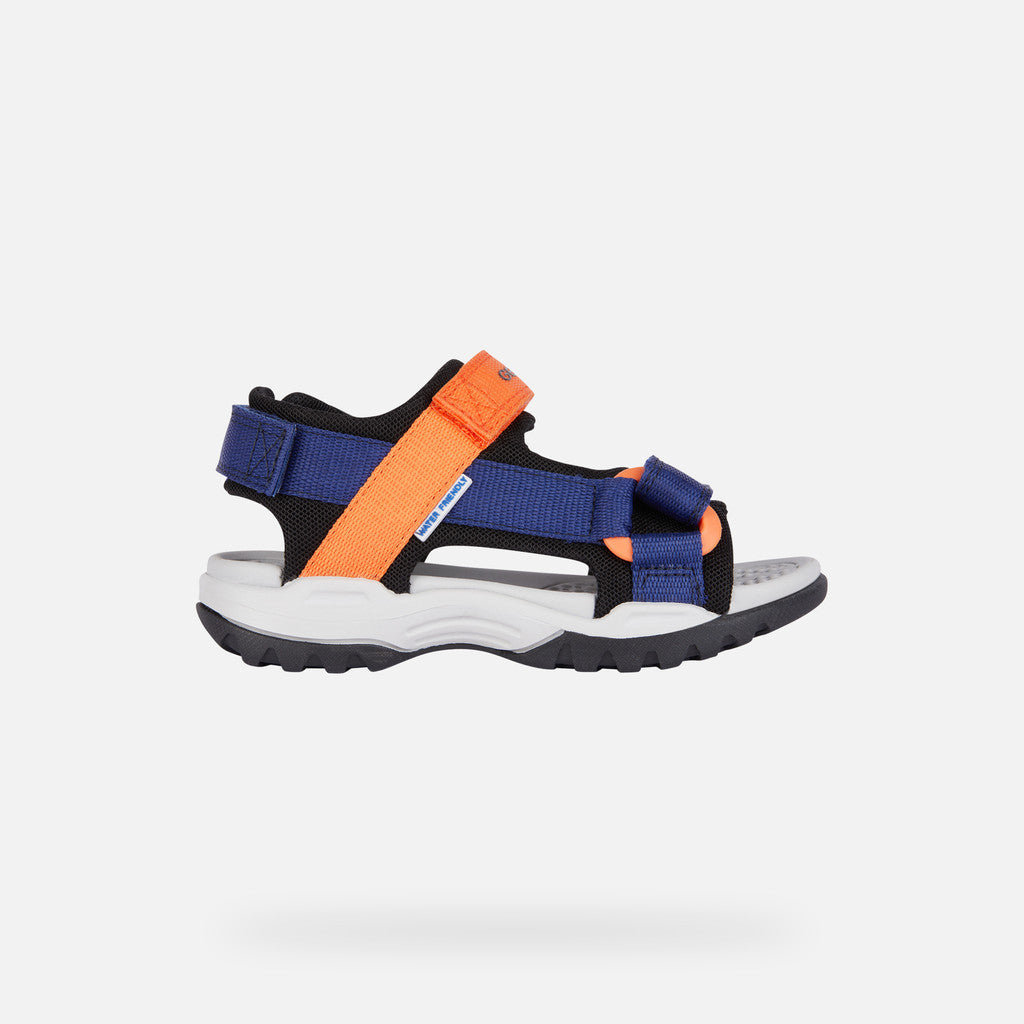 Geox sandale baieti Borealis Junior 26-34 Navy/Orange Imagine secundară a produsului