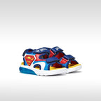 Geox sandale baieti cu LED Ciberdron 26-34 Superman Light blue/Red