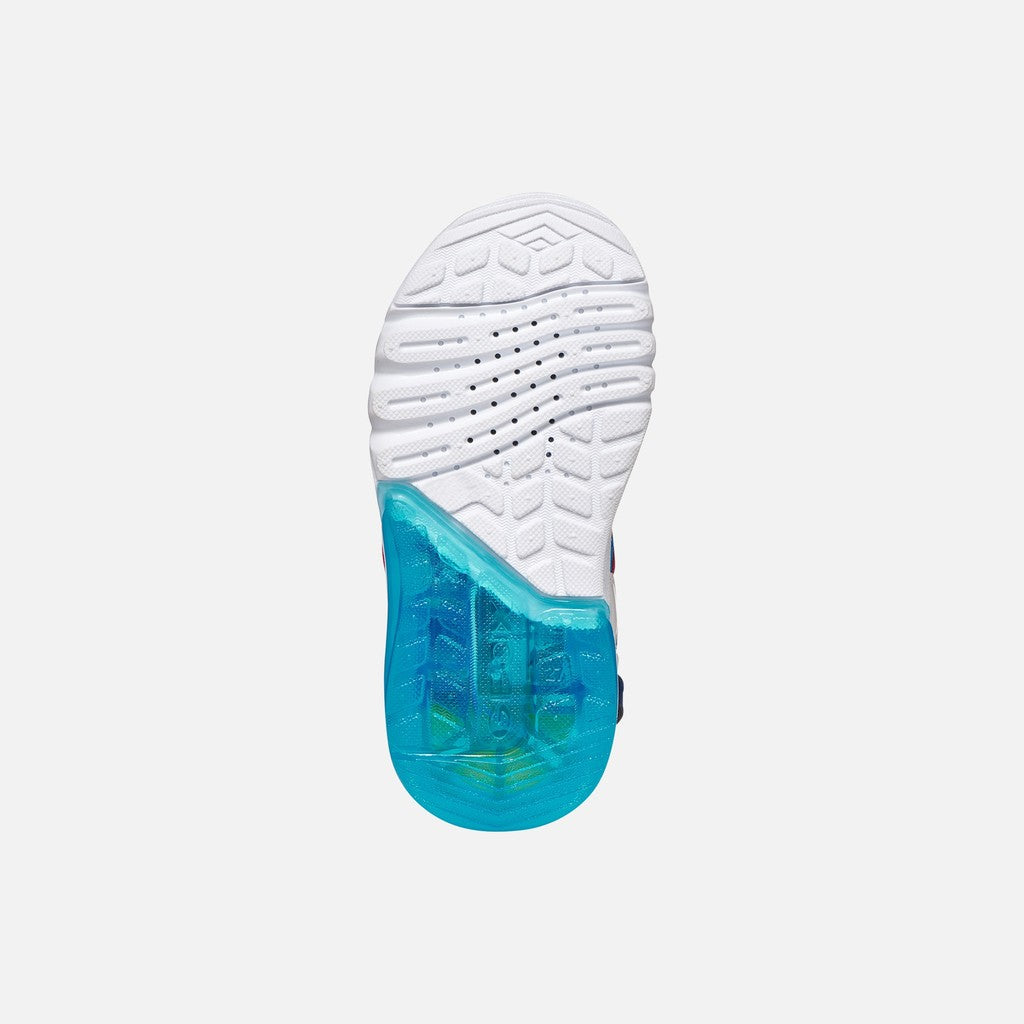 Geox sandale baieti cu LED Ciberdron 26-34 Superman Light blue/Red