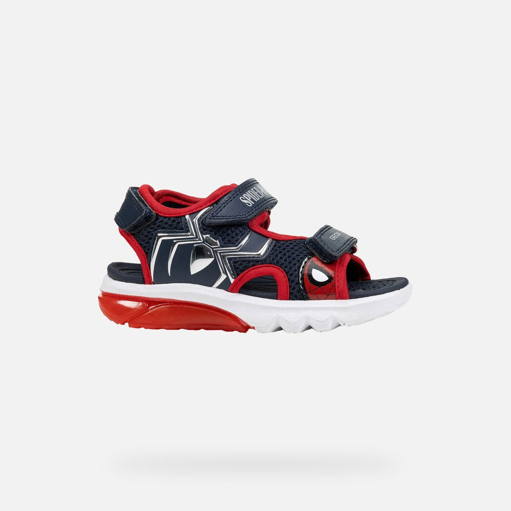 Geox sandale baieti cu LED Ciberdron 26-34 Spider-Man Navy/Red