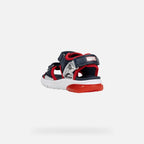 Geox sandale baieti cu LED Ciberdron 26-34 Spider-Man Navy/Red