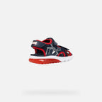 Geox sandale baieti cu LED Ciberdron 26-34 Spider-Man Navy/Red