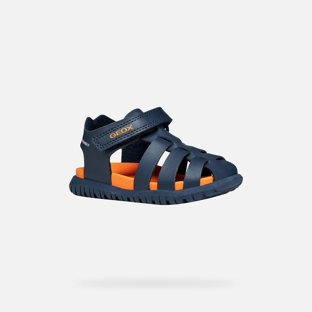 Geox sandale baieti Fusbetto Baby Quick Dry Water-resistant 20-27 Navy/Orange Imagine principală a produsului