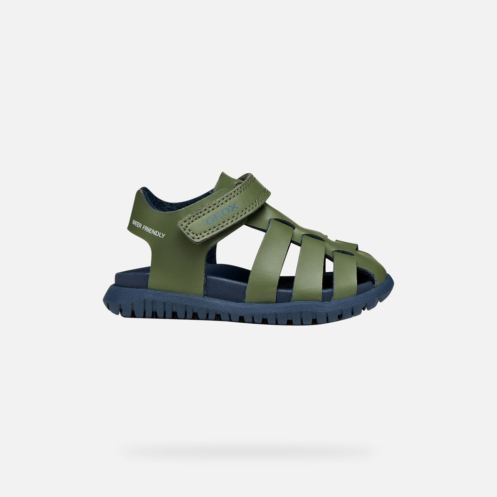 Geox sandale baieti Fusbetto Baby Quick Dry Water-resistant 20-27 Sage/Navy
