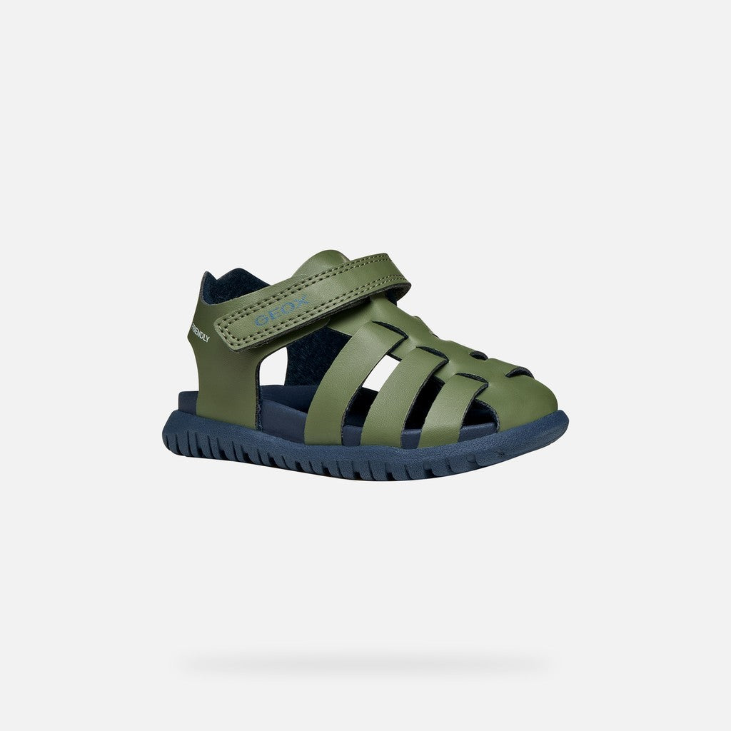 Geox sandale baieti Fusbetto Baby Quick Dry Water-resistant 20-27 Sage/Navy Imagine principală a produsului