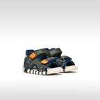Geox sandale baieti Iupidoo Baby cu varf deschis 18-26 Dark green/Orange