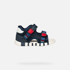Geox sandale baieti Iupidoo Baby cu varf deschis 18-26 Navy/Red