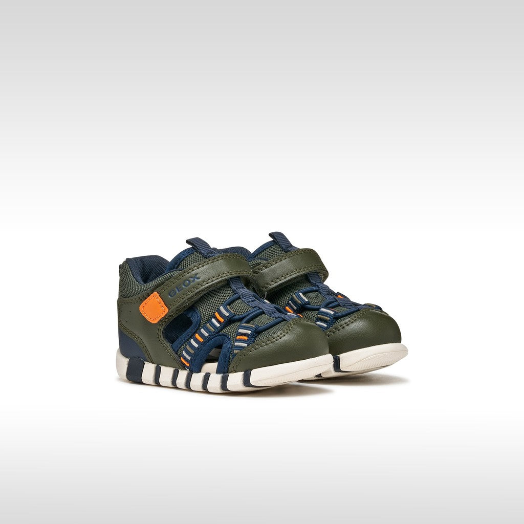 Geox sandale baieti Iupidoo Baby 18-26 Dark green/Orange