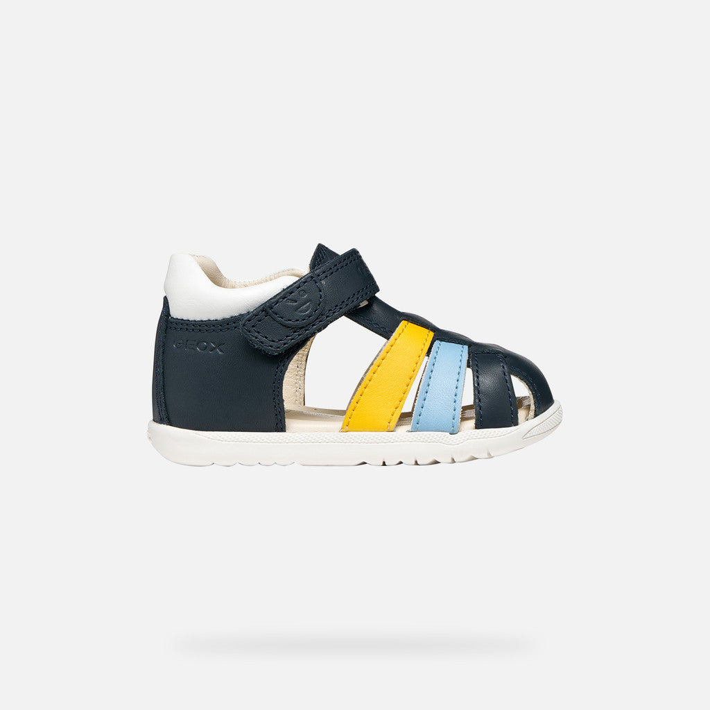 Geox sandale baieti Primii Pasi 18-26 Macchia Navy/Dark Yellow Imagine secundară a produsului