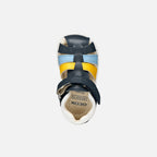 Geox sandale baieti Primii Pasi 18-26 Macchia Navy/Dark Yellow