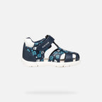 Geox sandale baieti Zapito Baby 18-26 Dark Navy/White cu tren