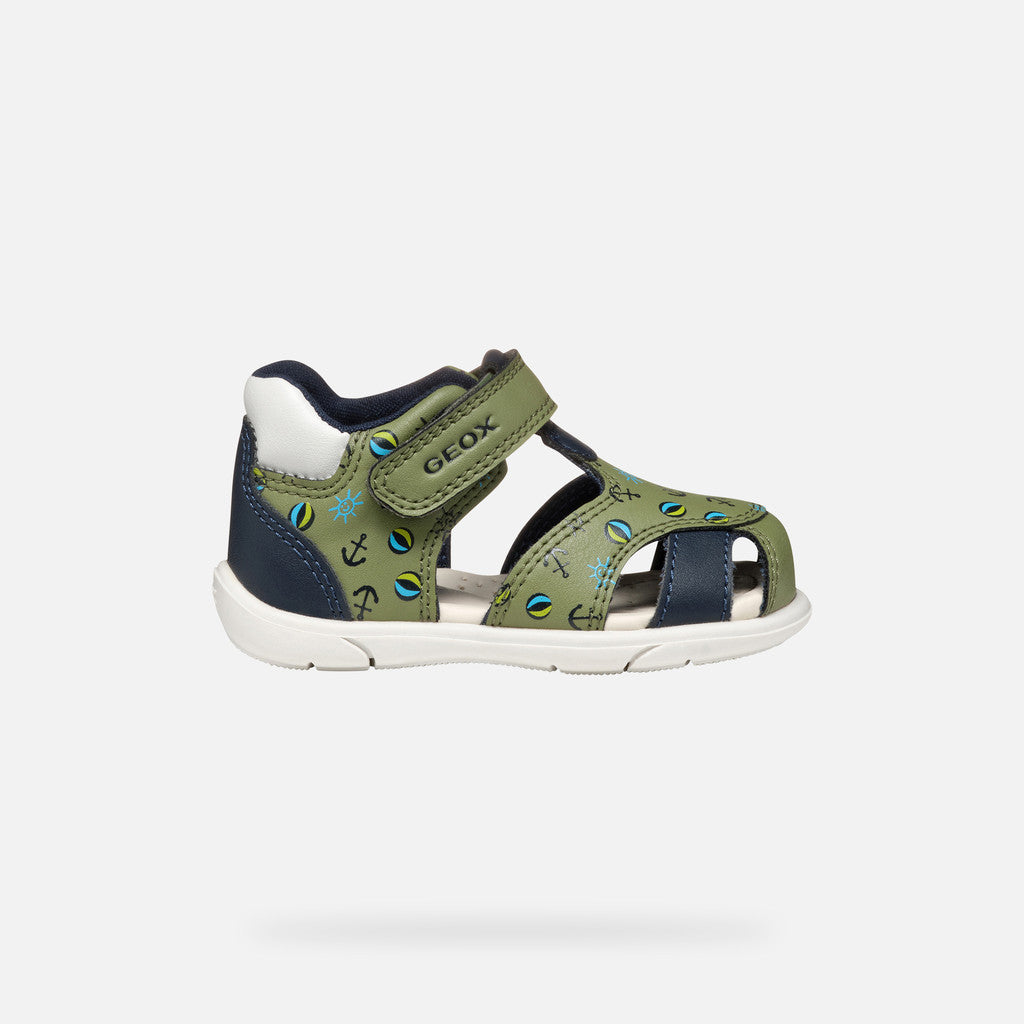 Geox sandale baieti Zapito Baby 18-26 Pistachio/Navy cu ancora Imagine secundară a produsului