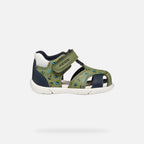 Geox sandale baieti Zapito Baby 18-26 Pistachio/Navy cu ancora