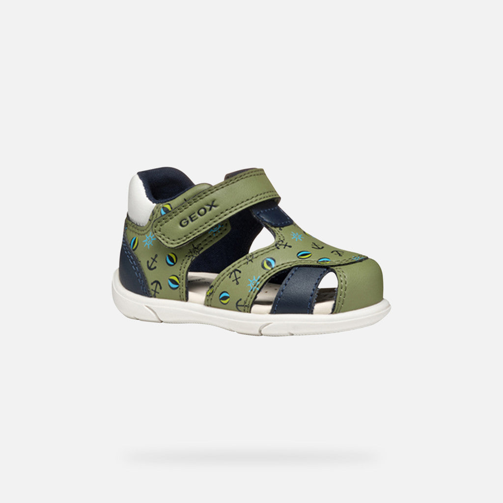 Geox sandale baieti Zapito Baby 18-26 Pistachio/Navy cu ancora Imagine principală a produsului