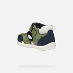 Geox sandale baieti Zapito Baby 18-26 Pistachio/Navy cu ancora