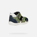 Geox sandale baieti Zapito Baby 18-26 Pistachio/Navy cu ancora