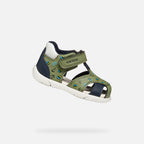 Geox sandale baieti Zapito Baby 18-26 Pistachio/Navy cu ancora