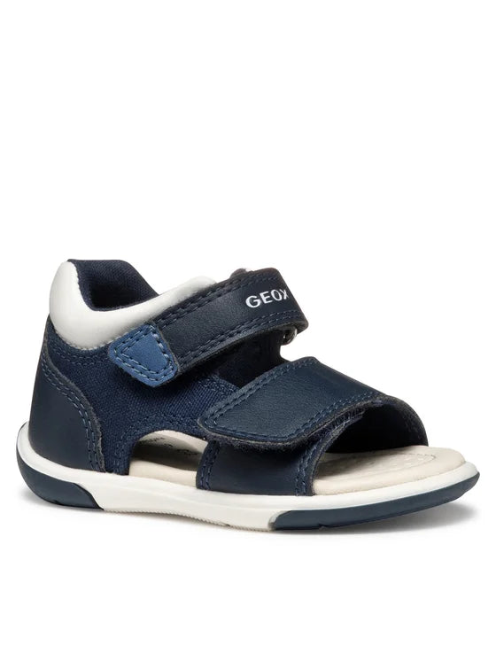 Geox sandale baieti Zapito Baby cu varf deschis 18-26 Navy/White Imagine principală a produsului