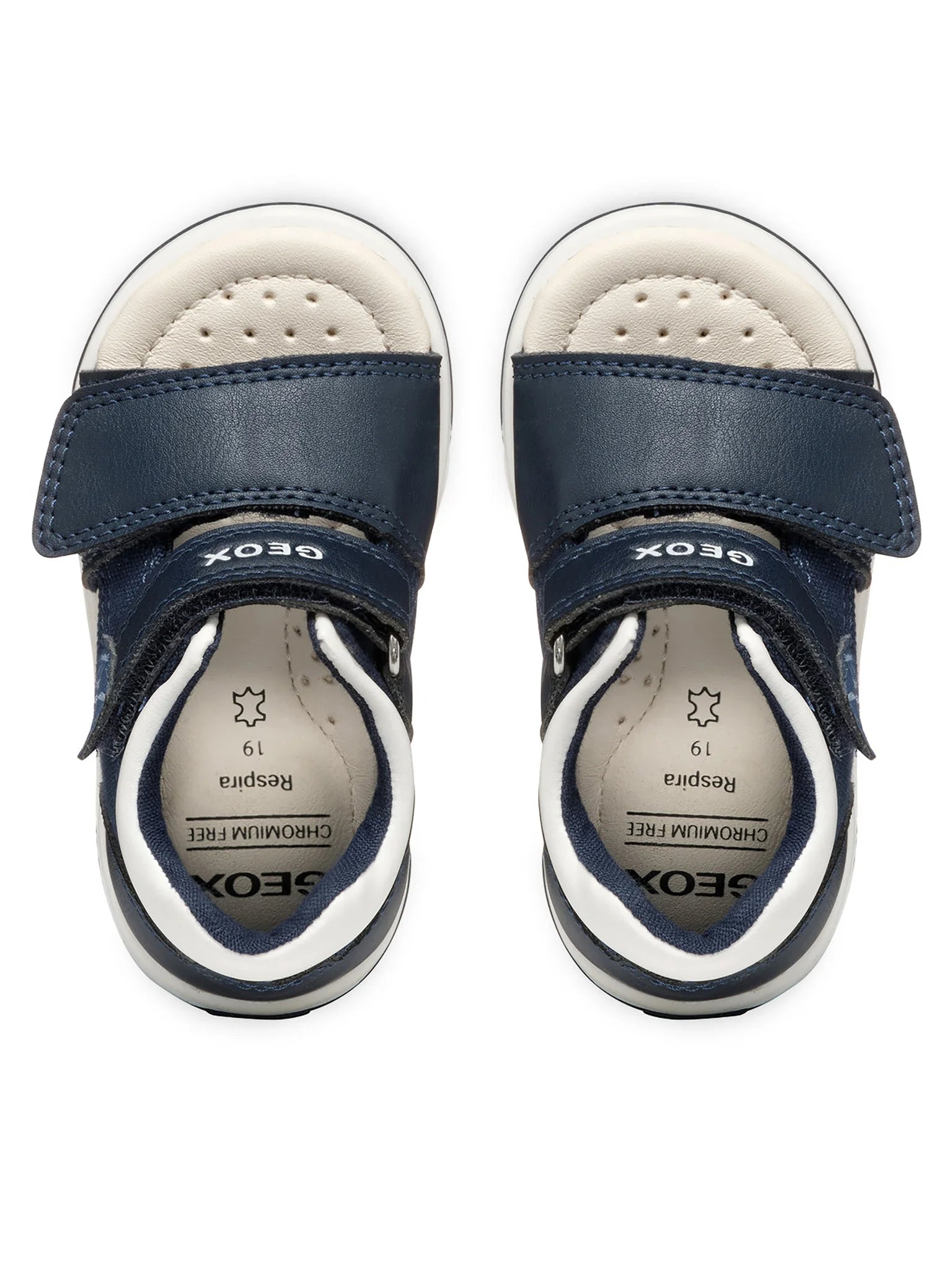 Geox sandale baieti Zapito Baby cu varf deschis 18-26 Navy/White