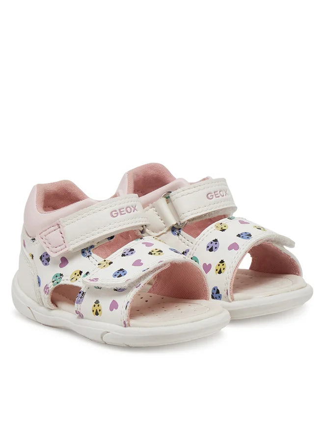 Geox sandale fete 18-26 Zapito White/Multicolor cu mamarute Imagine principală a produsului