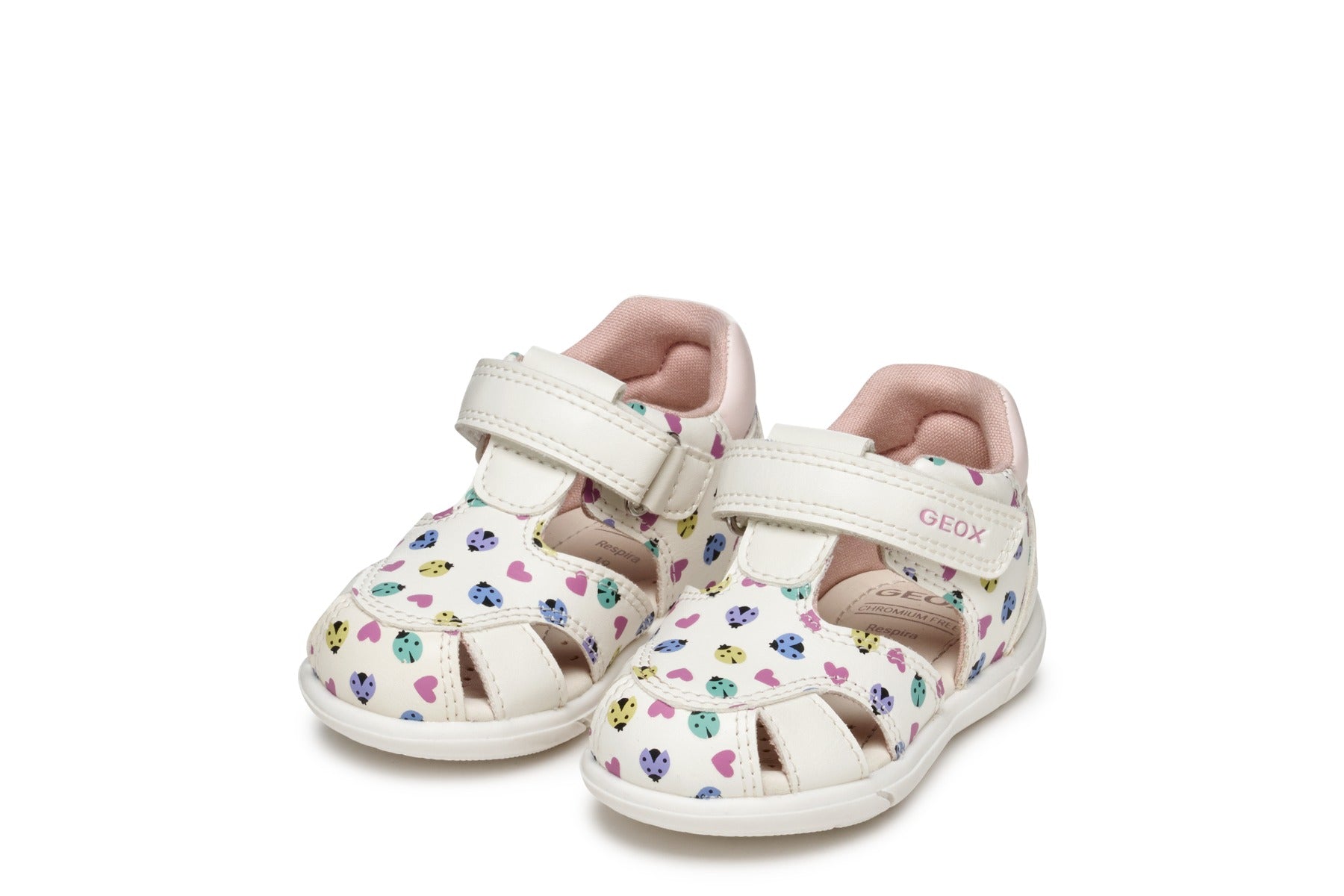 Geox sandale fete 18-26 Zapito White/Multicolor cu mamarute Imagine principală a produsului