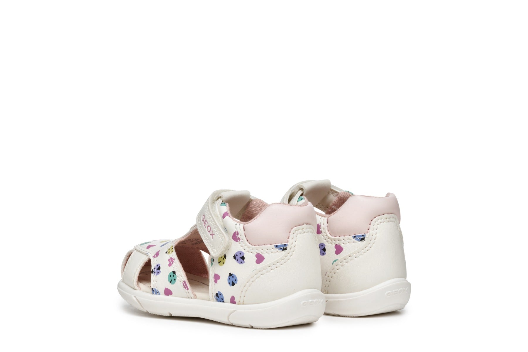 Geox sandale fete 18-26 Zapito White/Multicolor cu mamarute