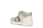 Geox sandale fete 18-26 Zapito White/Silver cu fundite