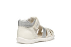 Geox sandale fete 18-26 Zapito White/Silver cu fundite