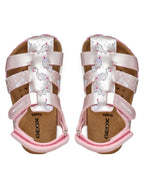 Geox sandale fete 20-23 Chalki Light pink cu balena alba