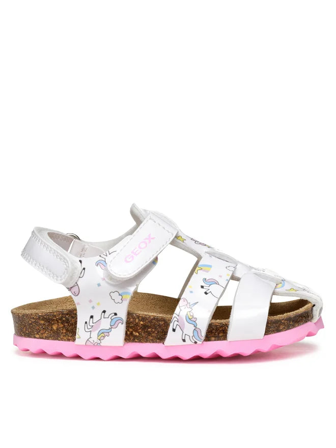 Geox sandale fete 24-27 Chalki White cu unicorn Imagine secundară a produsului