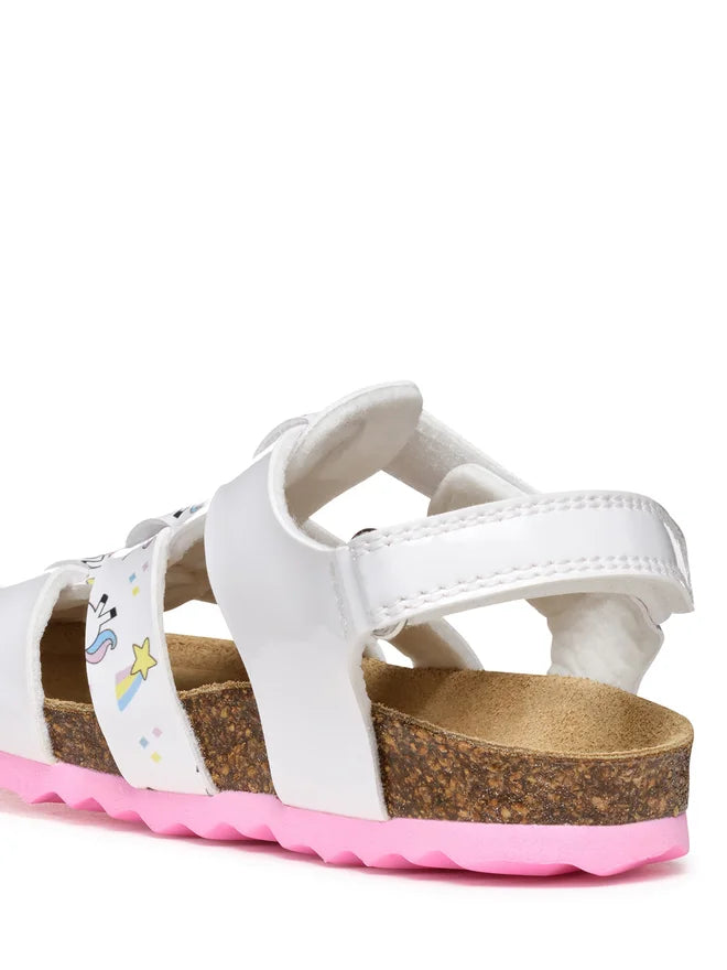 Geox sandale fete 20-23 Chalki White cu unicorn