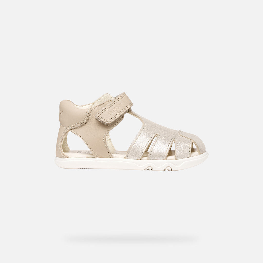 Geox sandale fete Barefoot Steppieup Baby 20-27 Beige Imagine secundară a produsului