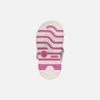 Geox sandale fete cu panza 18-26 Lupidoo White/Fuchsia cu stea