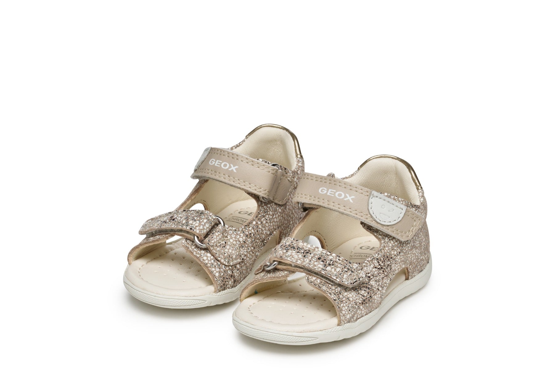Geox sandale fete cu scai 18-26 Macchia Beige/Light Gold Imagine principală a produsului