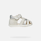 Geox sandale fete cu scai 18-26 Macchia White/Silver
